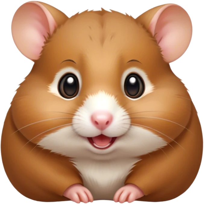 Cinematic Comical Brown Hamster Portrait Emoji, Head tilted dramatically with an exaggeratedly amused expression, featuring a striking rich brown coat with a playful shine, wide, expressive dark eyes filled with humorous disbelief, Simplified yet hilariously expressive features, highly detailed, glowing with a slightly sassy glow, high shine, dramatic yet playful, stylized with an air of cheeky mischief, bright and endearing, soft glowing outline, capturing the essence of a spirited and over-the-top hamster, so meme-worthy it feels like it could side-eye its way into internet fame instantly! emoji
