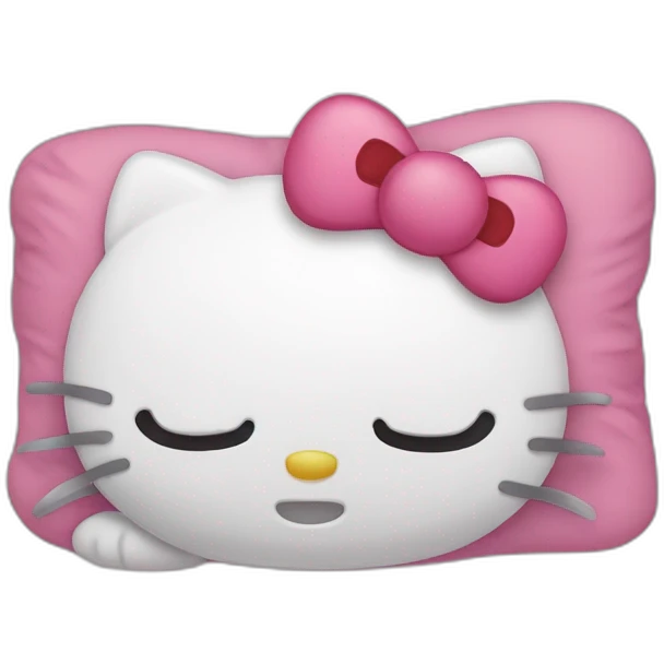 Hello kitty sleeps emoji