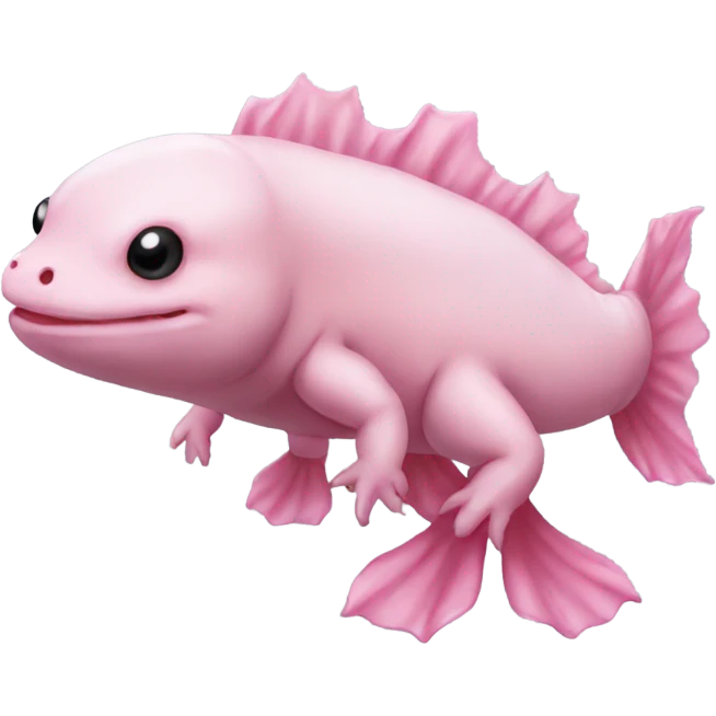 Pink axolotl emoji