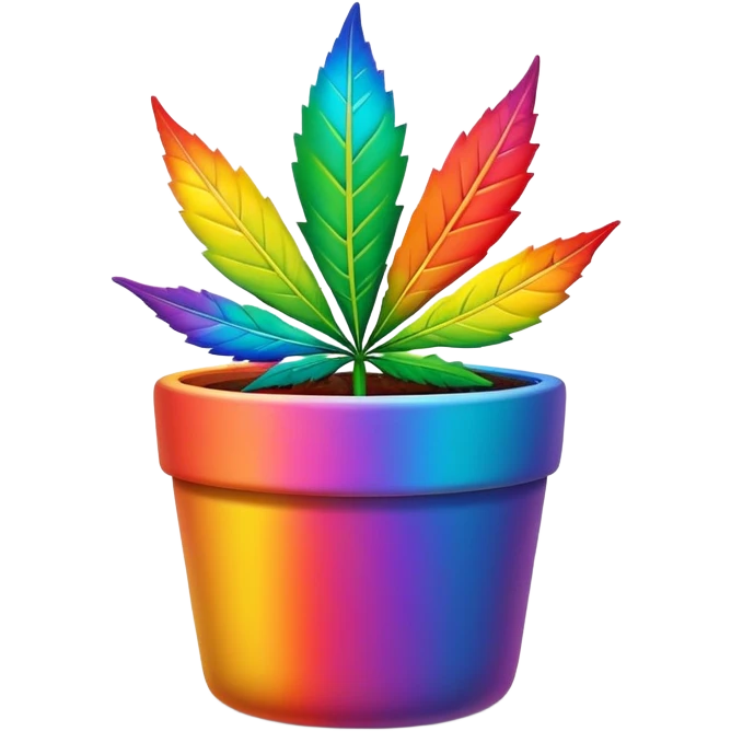 rainbow pot leaf  emoji