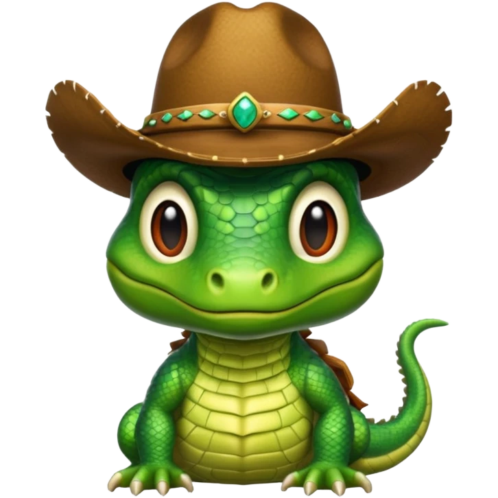 reptile with a cowboy hat emoji