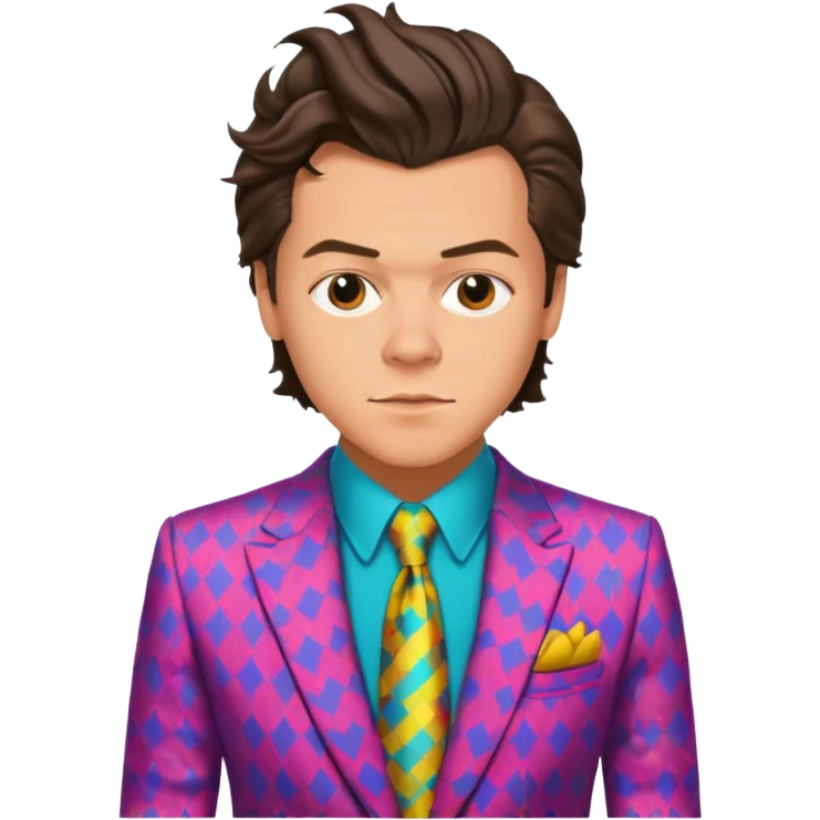 Harry Styles in a colorful suit emoji