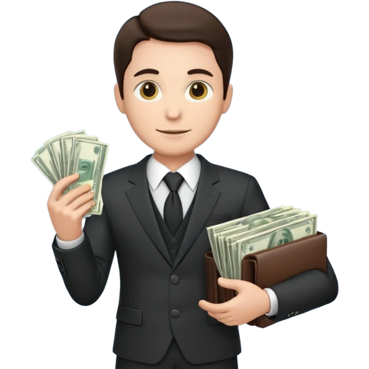 public official/politician/bureaucrat holding money emoji