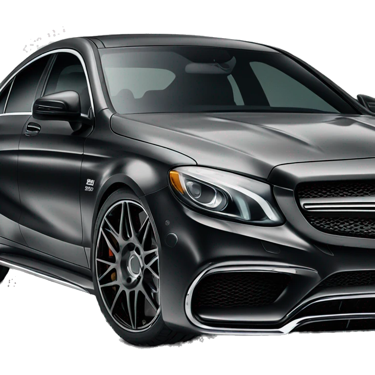 Black Mercedes AMG with rims emoji