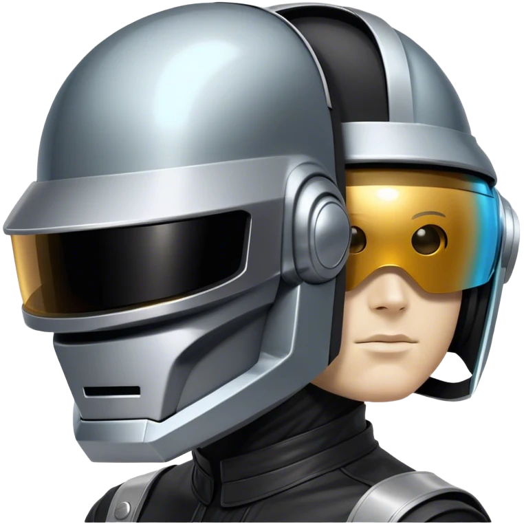 Daft punk one person with two heads emoji