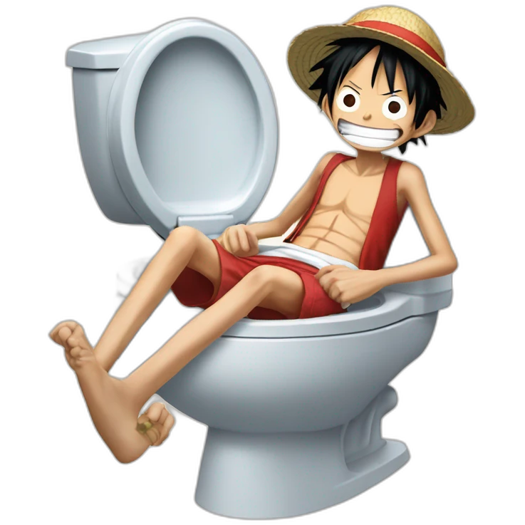 Skibidi toilet eating monkey d luffy emoji