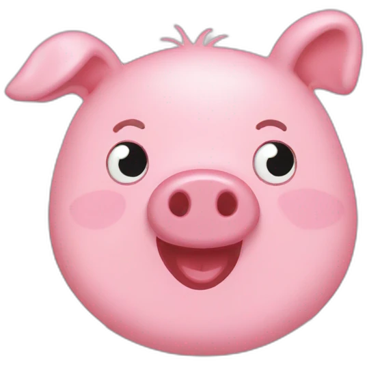 Peppa pig qui tient du cochon emoji