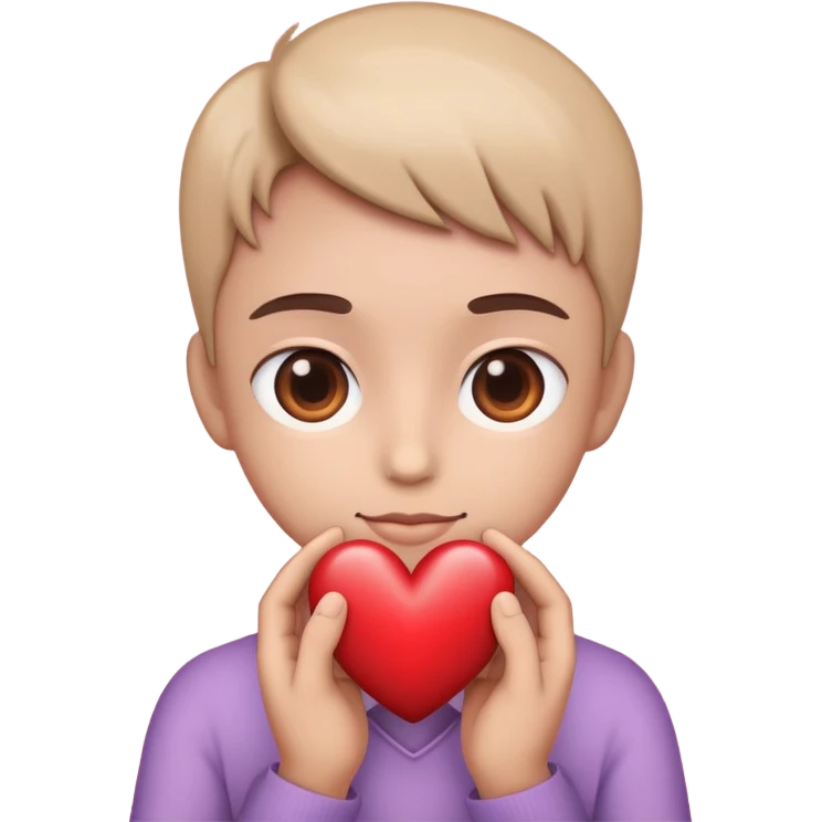 make me a emoji with a kind person holding a heart emoji