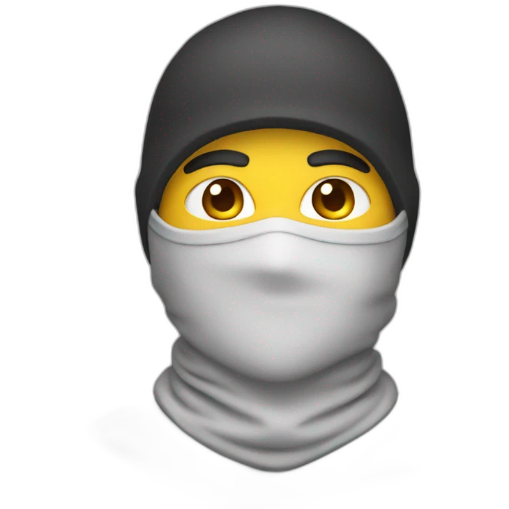 Man with balaclava  emoji