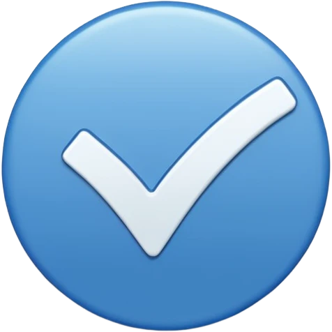 Blue circle Verification tick emoji