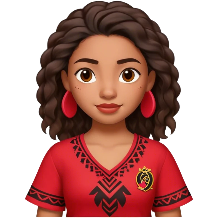 Moana com camisa do Flamengo  emoji