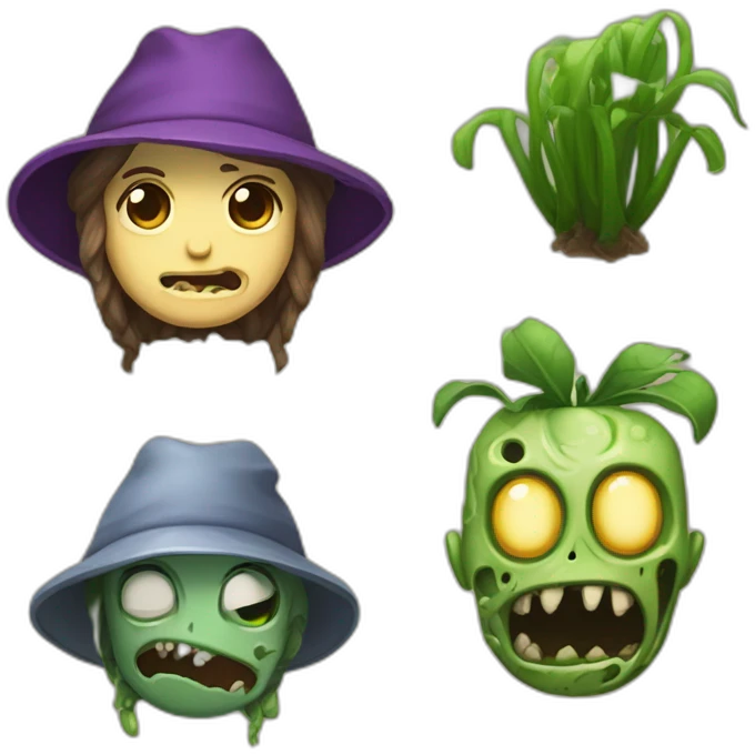 Gorro de noche plantas vs zombis heroes emoji