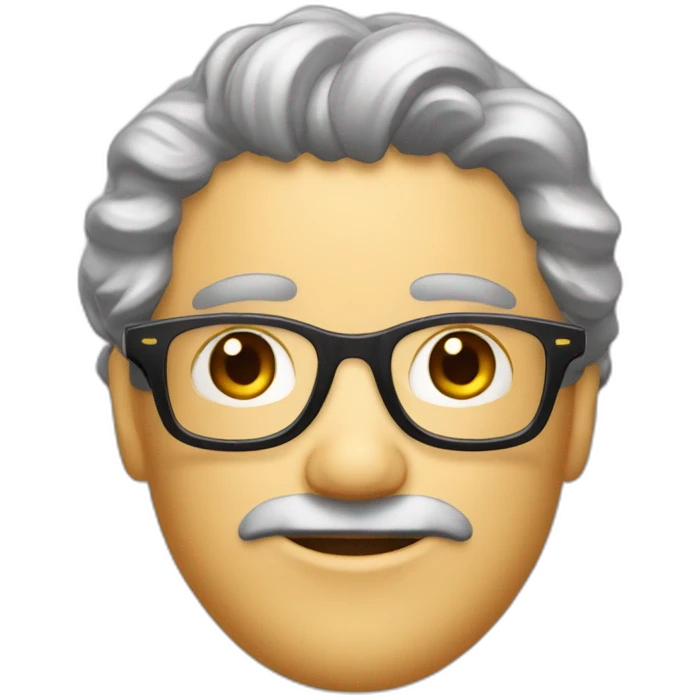 coupe cheveux bouclés lunettes emoji