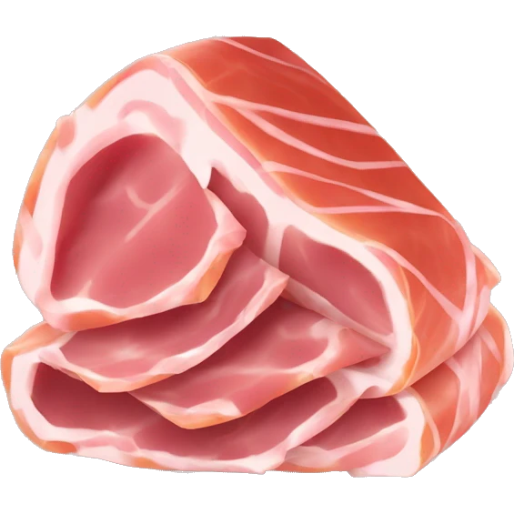  single serving of thinly sliced cured ham emoji