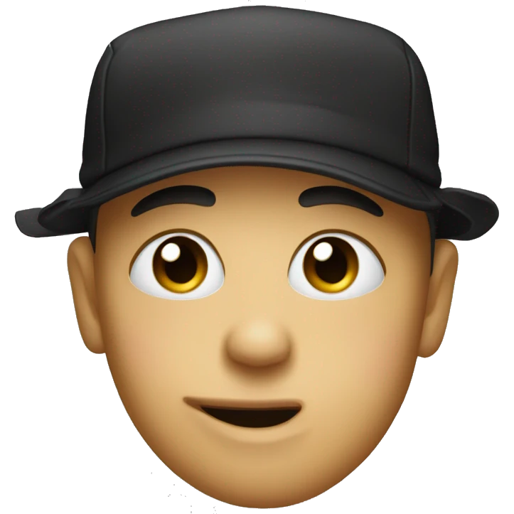 lip bite and backwards hat emoji