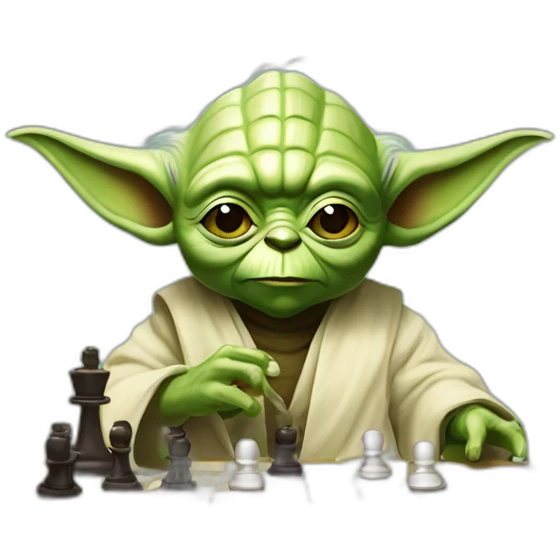 Yoda drink play chess emoji