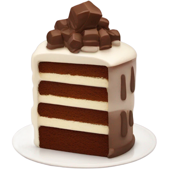 Cake with chocolate  emoji