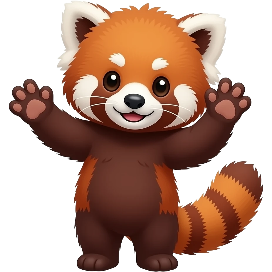 red panda saying hi emoji emoji