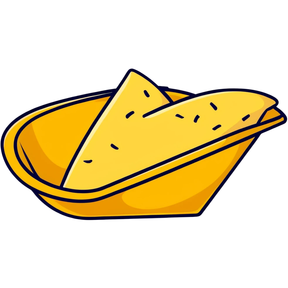 cartoonish tortilla chip sticker emoji
