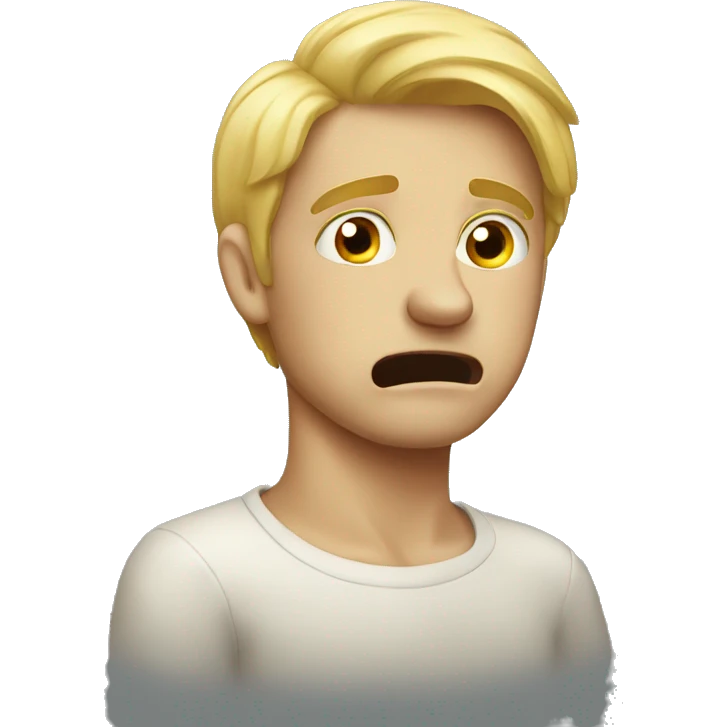 crying blond guy emoji