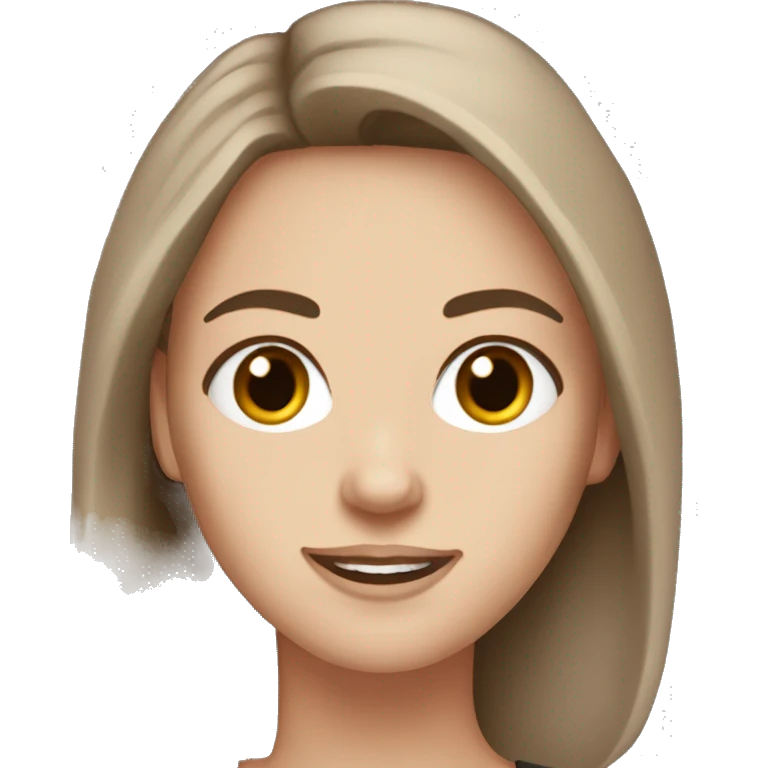  White girl with brown eyes and long hair brunette with boxer gloves emoji