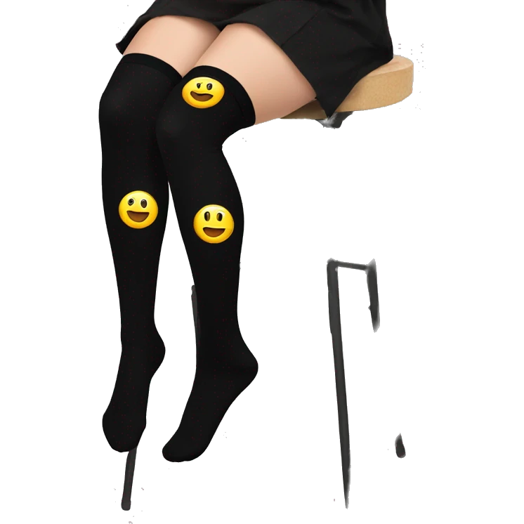 Black over knee socks emoji
