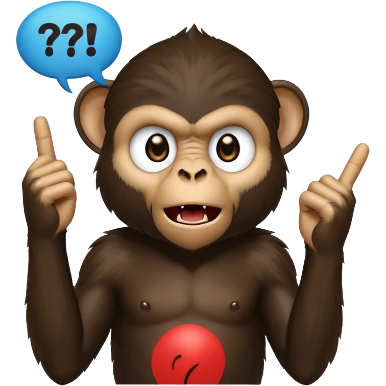 black monkey holding the middlefinge with a speech bubble saying "apex" emoji