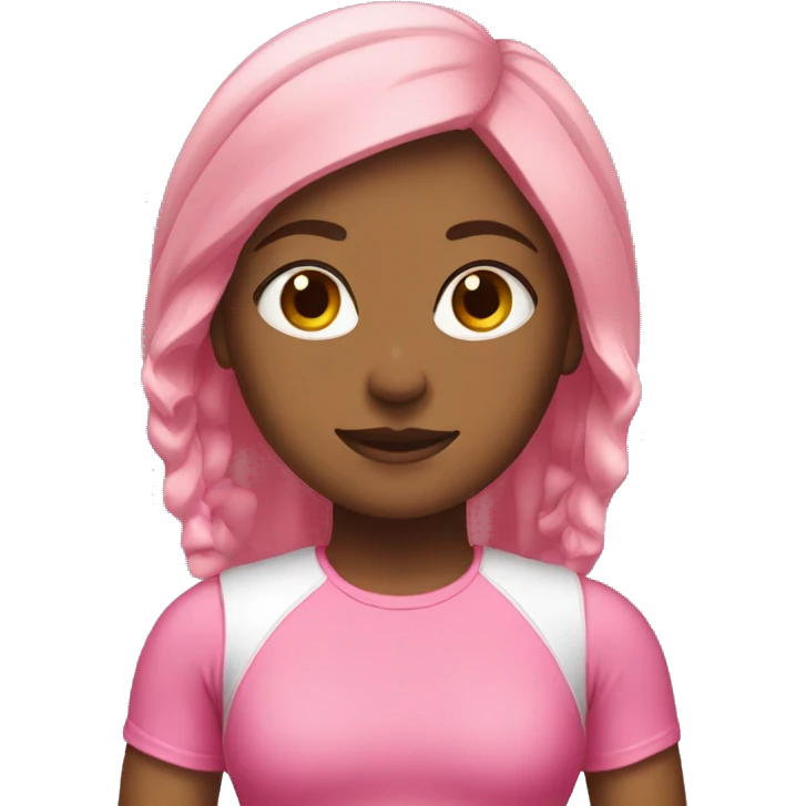 gym girl with pink set outfit emoji