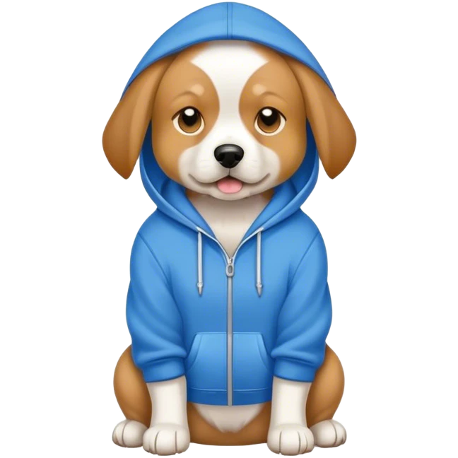 Dog with hoodie emoji