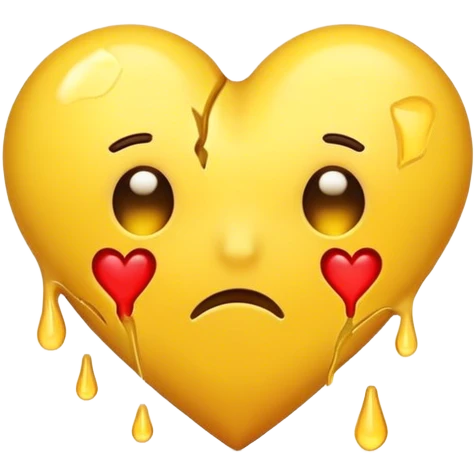 Yellow heart broken emoji