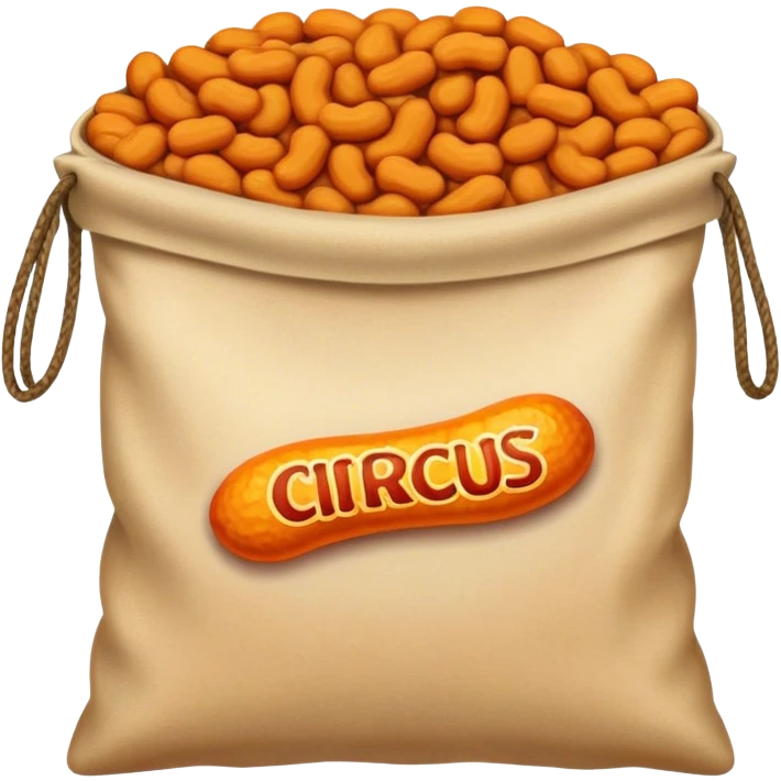 Bag of circus peanuts emoji