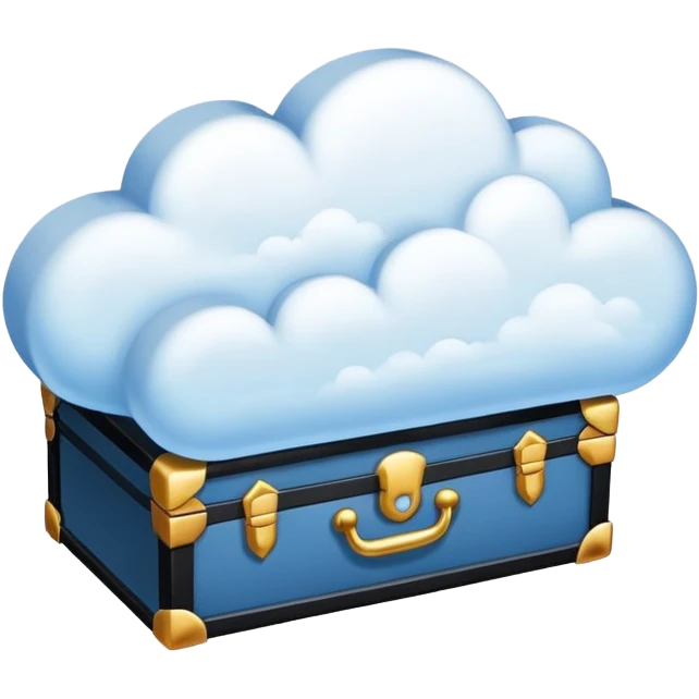 cloud top the blue chest emoji