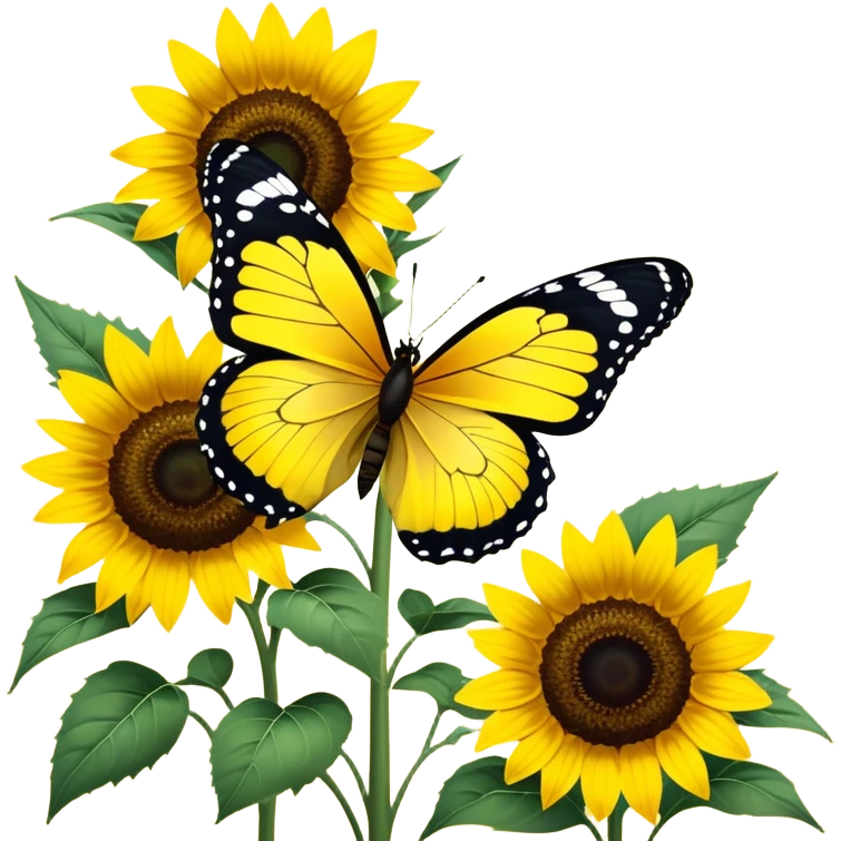 Butterfly on Sunflower emoji