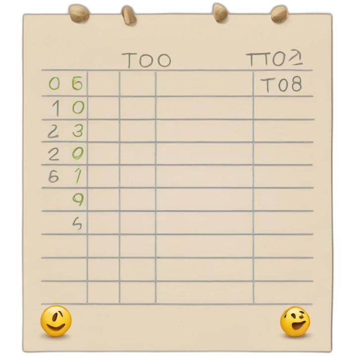 todo list numbers emoji