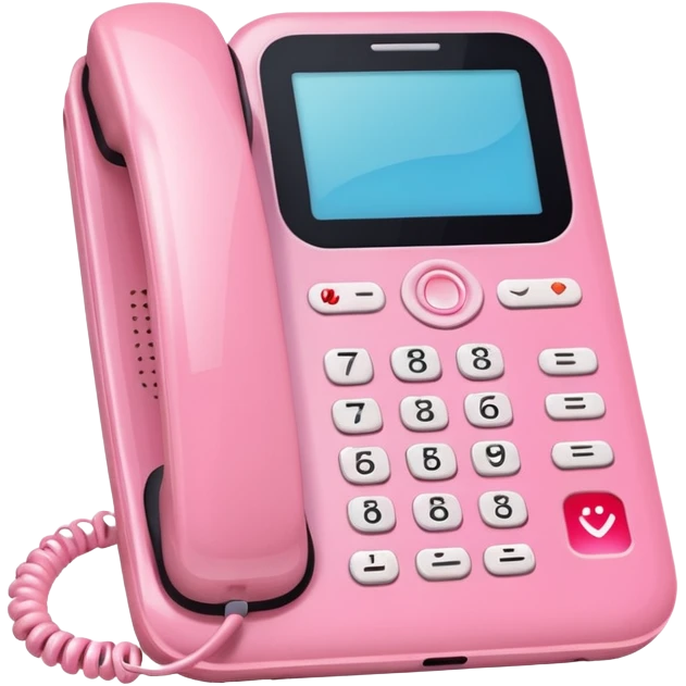 Vibrant pastel pink phone emoji