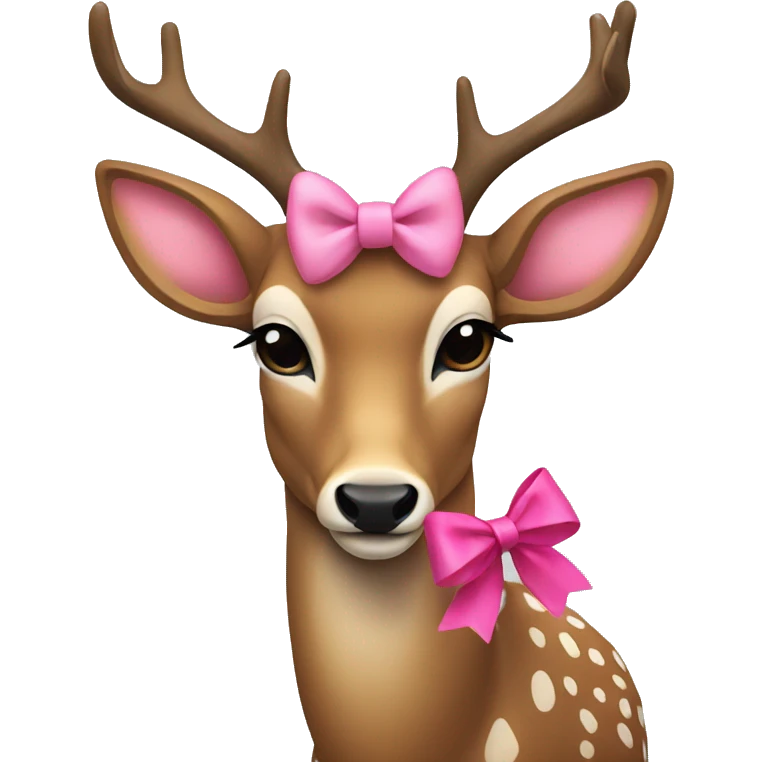 Deer with pink bow  emoji