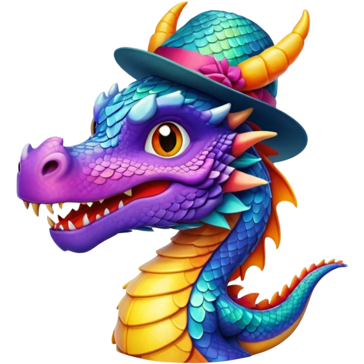 dragon with hat  emoji
