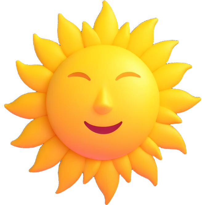 shining sun emoji