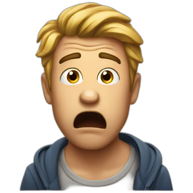Shocked guy meme emoji
