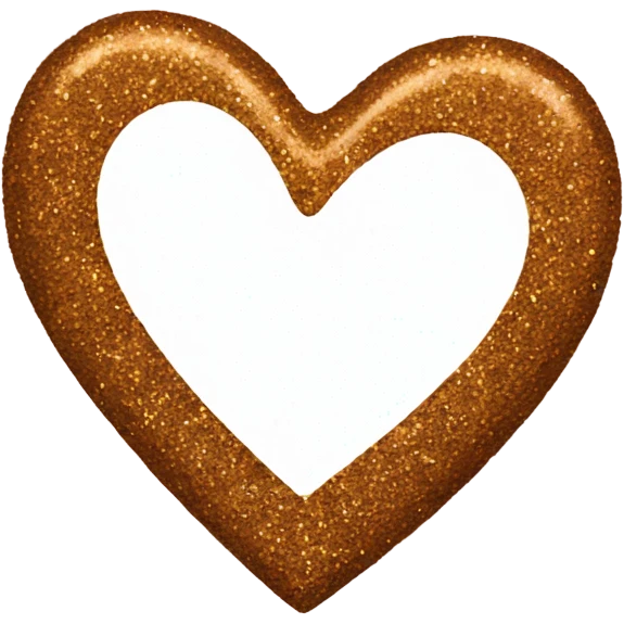 One Brown glitter heart emoji