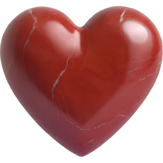 marble heart Dark Reddish Brown emoji