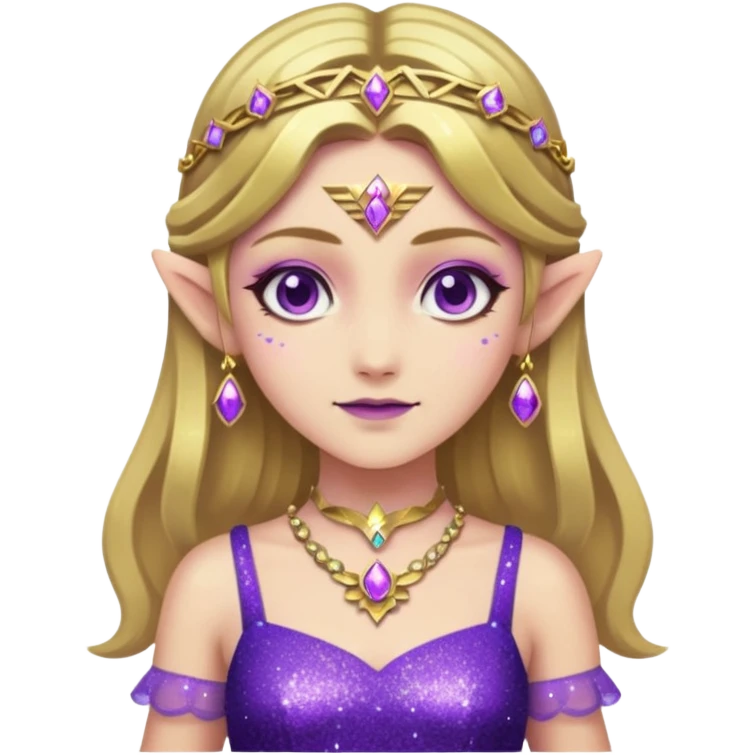 glitter purple zelda emoji