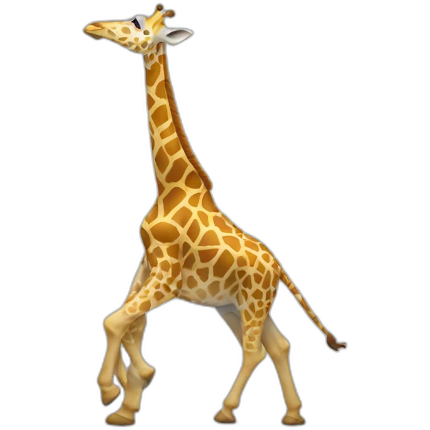 Girafe qui danse sur un éléphant  emoji