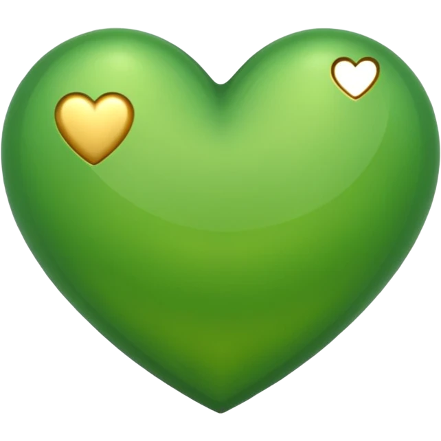 heart with golden and green colours emoji