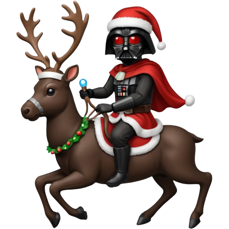 darth vader riding reindeer christmas emoji