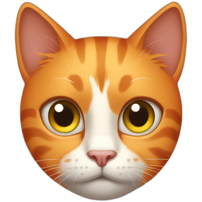 Orange cat with gloomy eyes emoji