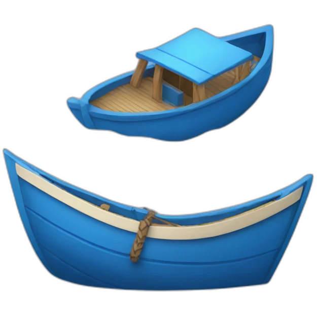 blue boat emoji