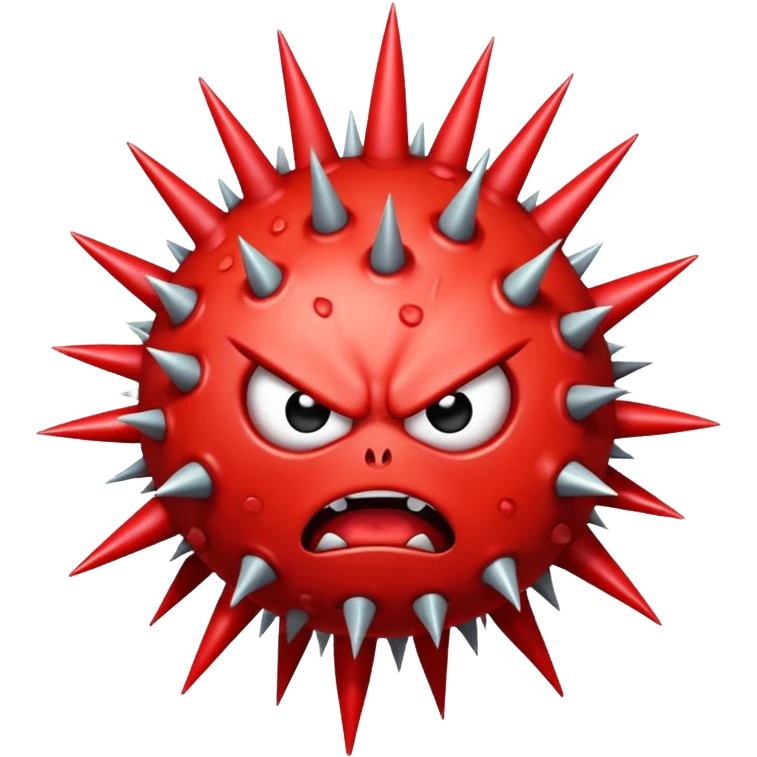 angry virus with many spike emoji
