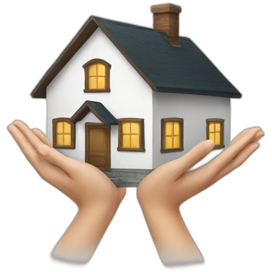 House in hands emoji