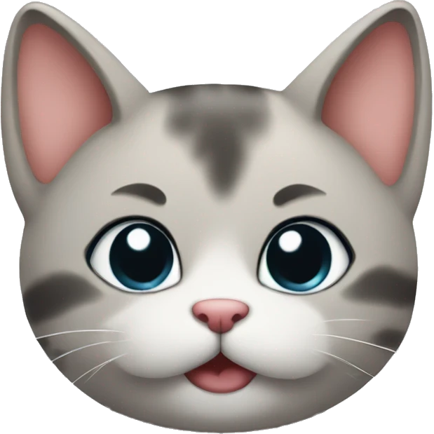 A cute cat saying I love you emoji